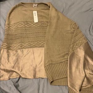 Women’s Chico’s SUEDE poncho BRAND NEW  NEVER WORN